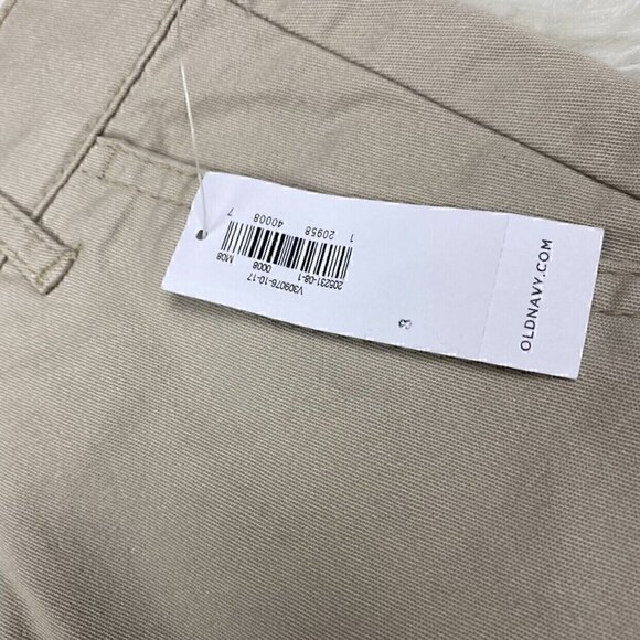 Old Navy Adjustable Waist Chino Shorts Boy’s Size 8 Light Khaki School Uniform - Picture 6 of 6